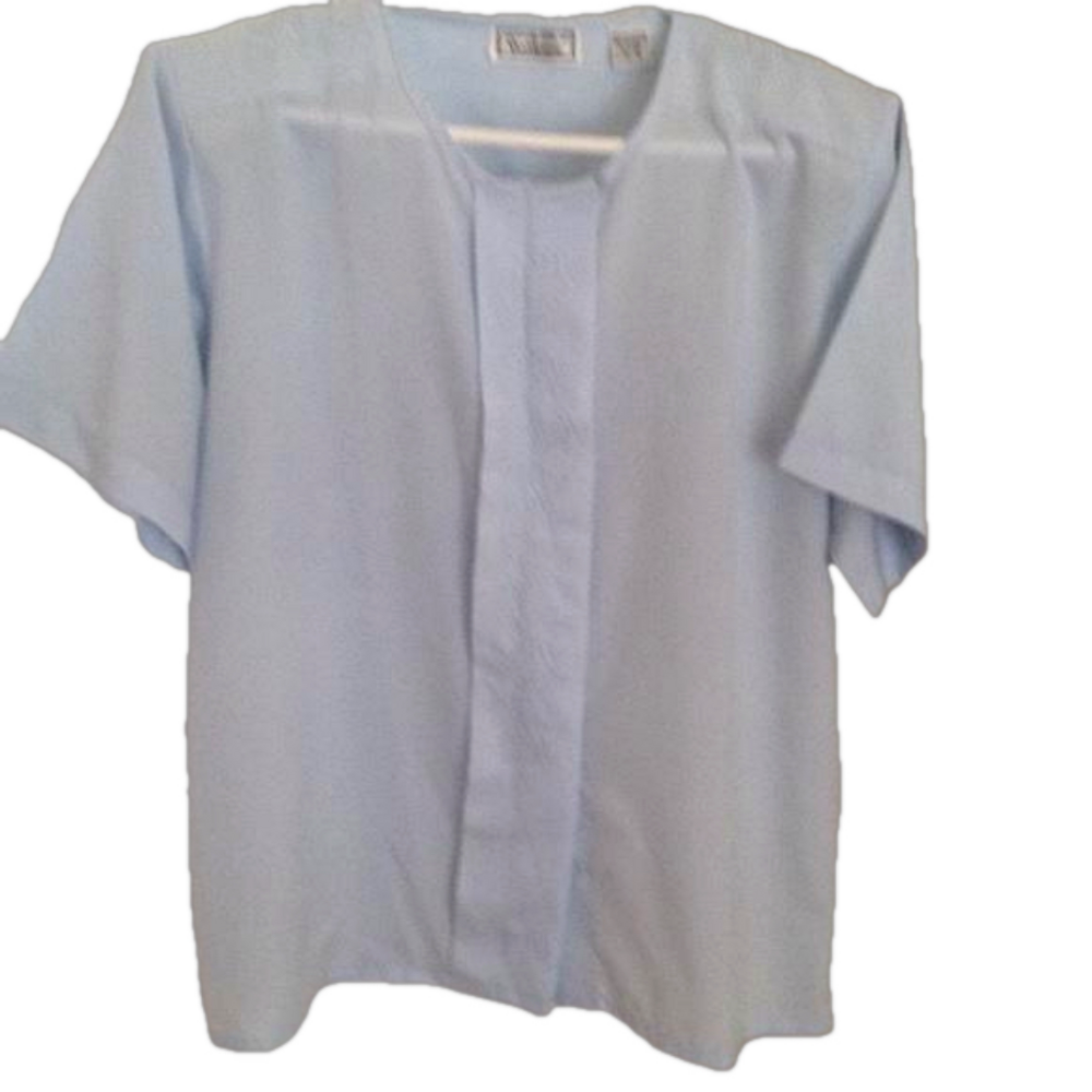 Lite Blue Embroidered Blouse Vintage